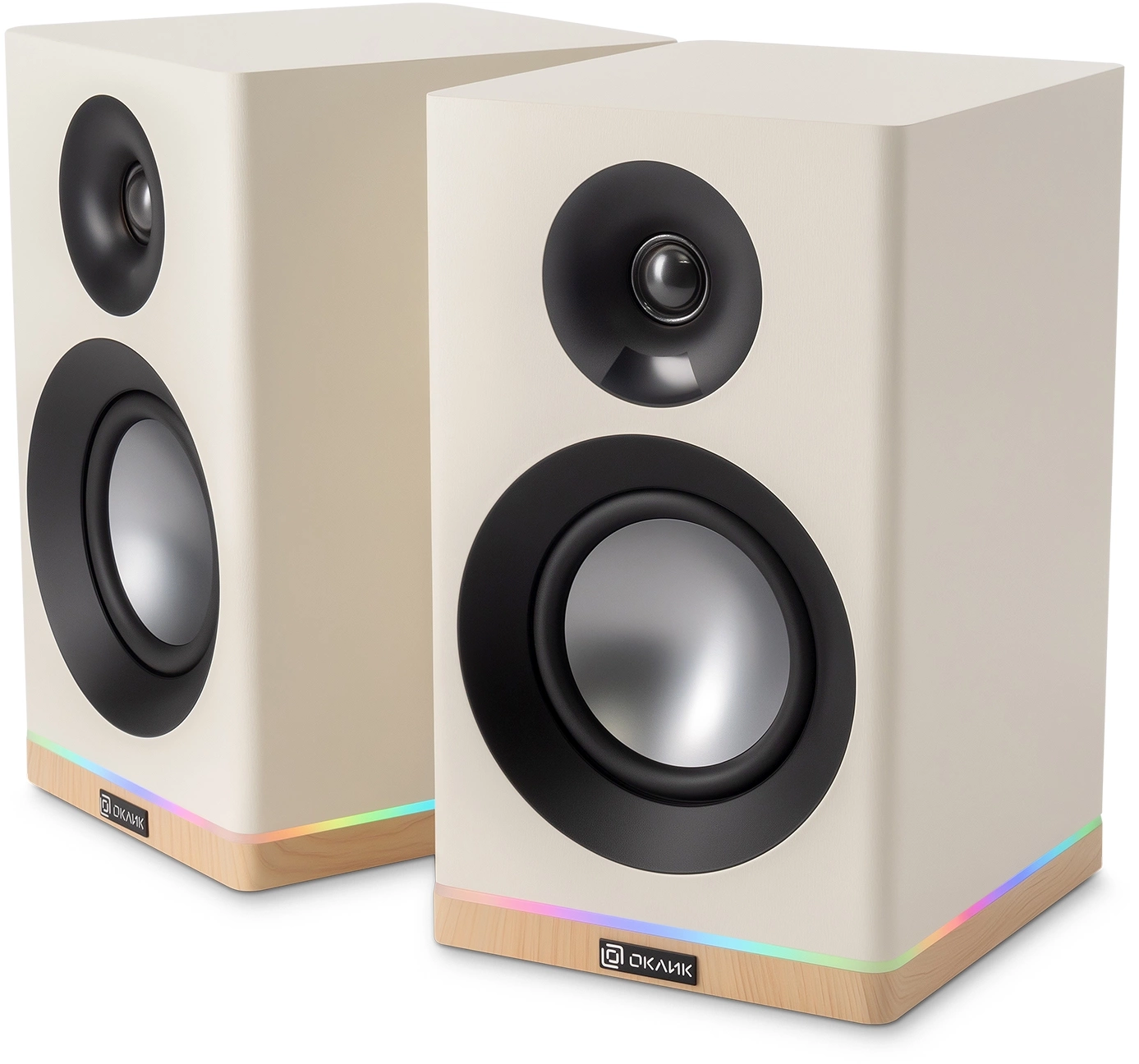 Колонки Оклик OK-605A 2.0 белый 60Вт BT