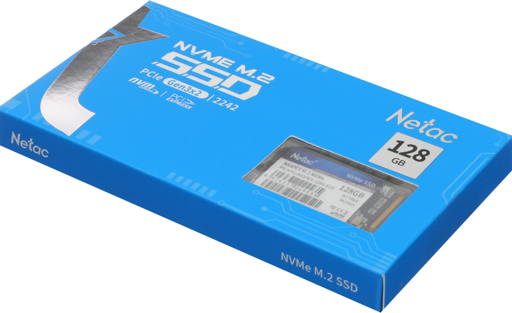 Накопитель SSD Netac PCIe 3.0 x2 128GB NT01N930ES-128G-E2X N930ES M.2 2242