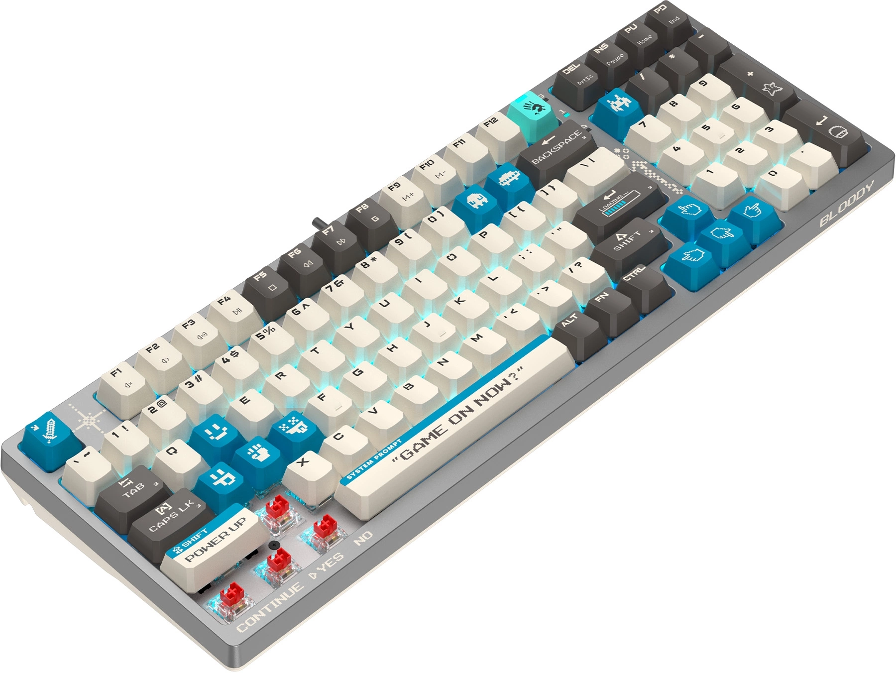 Клавиатура A4Tech S98 Pixels механическая серый/бежевый USB for gamer LED (S98) кабель 1.8м