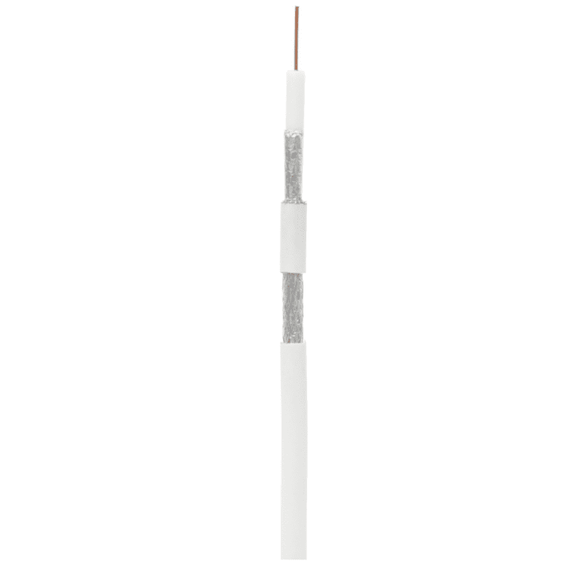 EC-C2-21123A-WT-3 Кабель NETLAN коаксиальный, RG-11 (75 Ом), одножильный, CCS (омедненная сталь), внутренний, PVC нг(A), белый, 305м