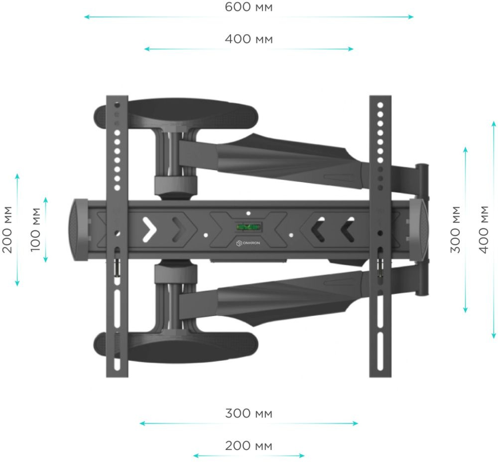 Кронштейн для телевизора Onkron NP47 черный 40"-75" макс.35кг настенный поворот и наклон