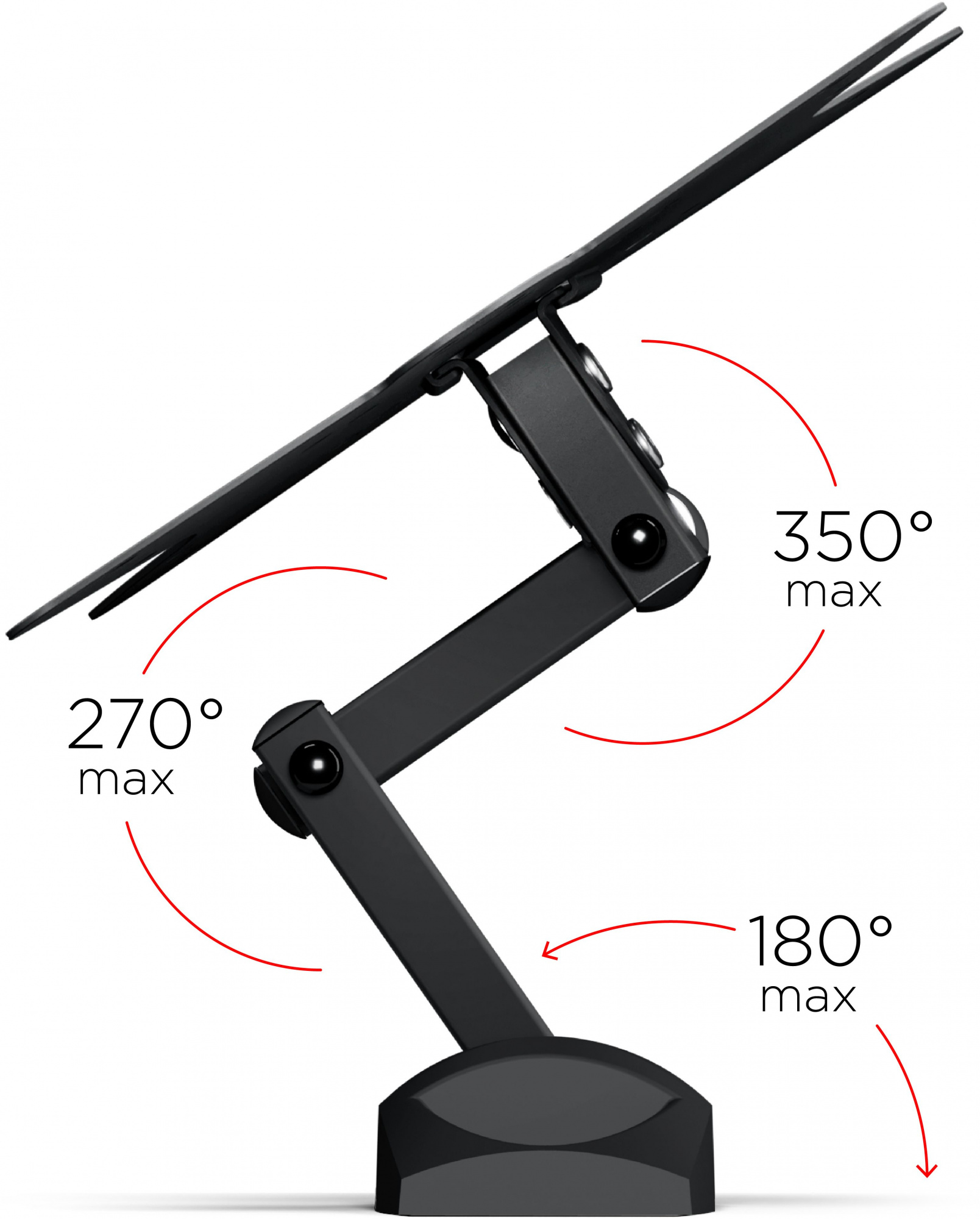 Кронштейн для телевизора Holder LCDS-5038 металлик 19"-50" макс.30кг настенный поворот и наклон