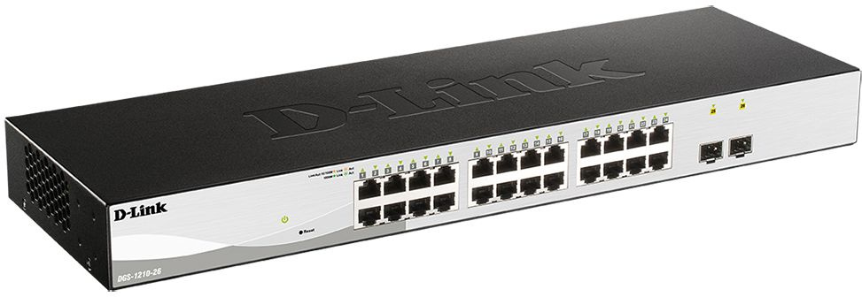Коммутатор D-Link DGS-1210-26/F DGS-1210-26/F3A (L2) 24x1Гбит/с 2SFP управляемый