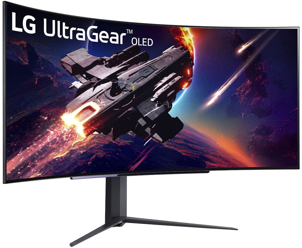 Монитор LG 44.5" UltraGear 45GR95QE-B черный OLED LED 21:9 HDMI матовая HAS Piv 1500000:1 1000cd 178гр/178гр 3440x1440 240Hz G-Sync FreeSync Premium DP SPDIF WQ USB 10.9кг