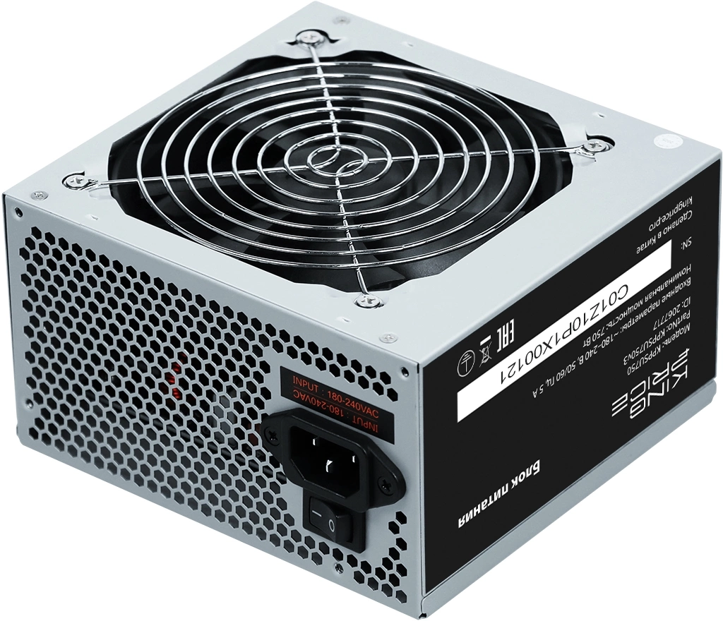 Блок питания KingPrice ATX 750W KPPSU750 (20+4pin) APFC 120mm fan 4xSATA