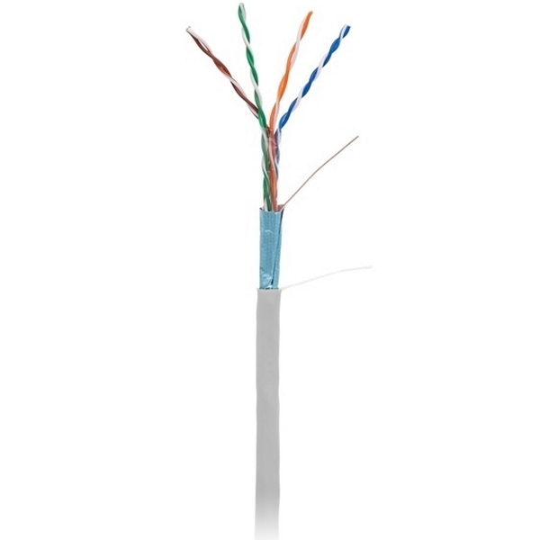 EC-UF004-5E-PVC-GY - Кабель NETLAN F/UTP 4 пары, Кат.5e (Класс D), 100МГц, одножильный, BC (чистая медь), внутренний, PVC нг(B), серый, 305м
