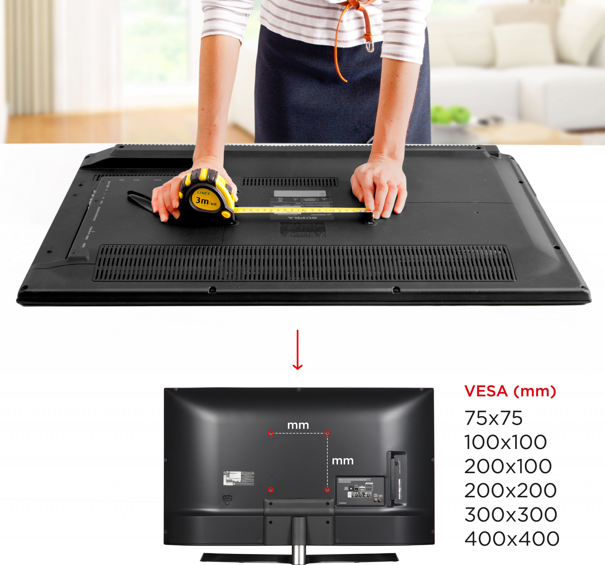 Кронштейн для телевизора Holder LCD-5520-B белый 32"-55" макс.45кг настенный поворотно-выдвижной и наклонный