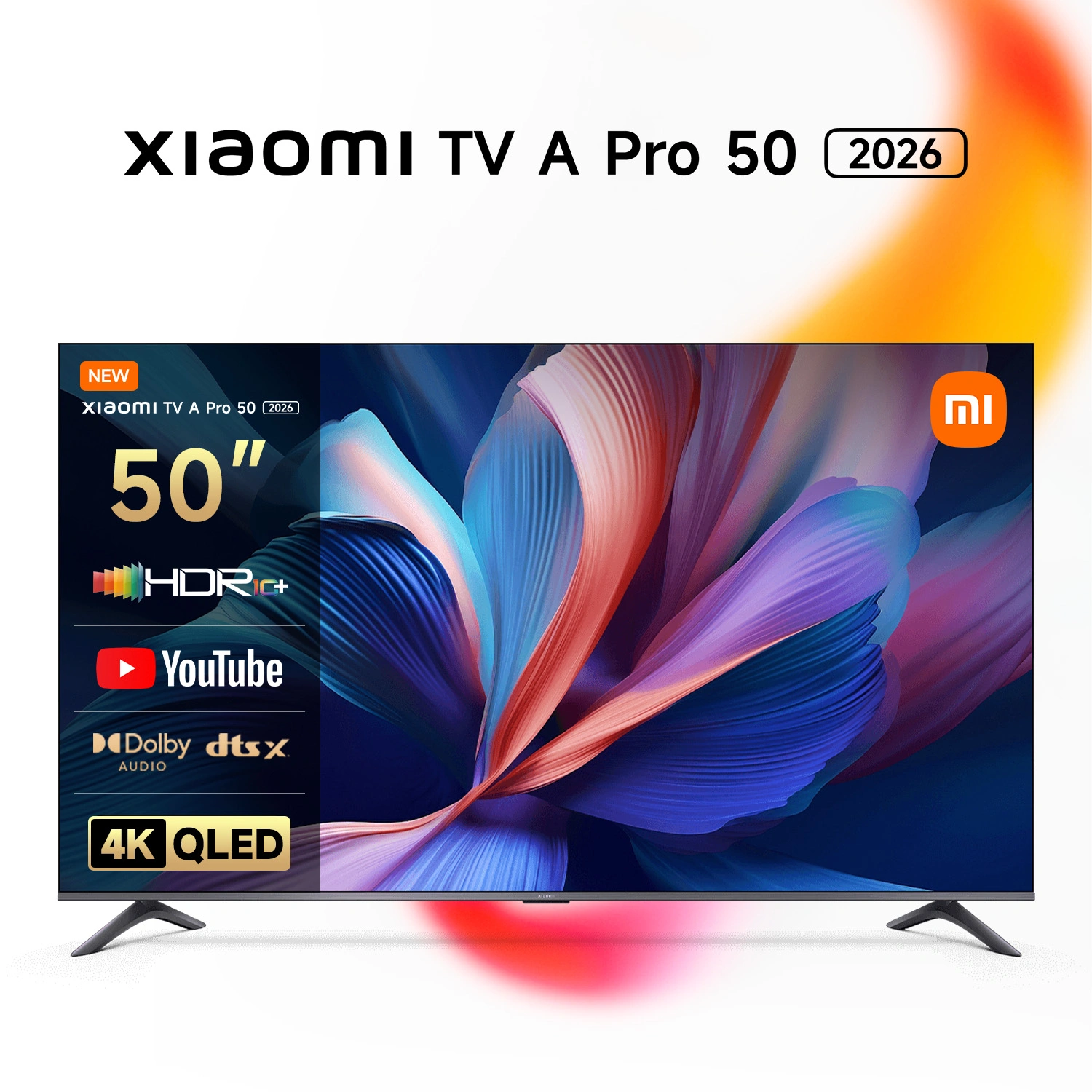Телевизор QLED Xiaomi 50" TV A Pro 50 2026 черный 4K Ultra HD 60Hz DVB-T DVB-T2 DVB-C DVB-S DVB-S2 USB WiFi
