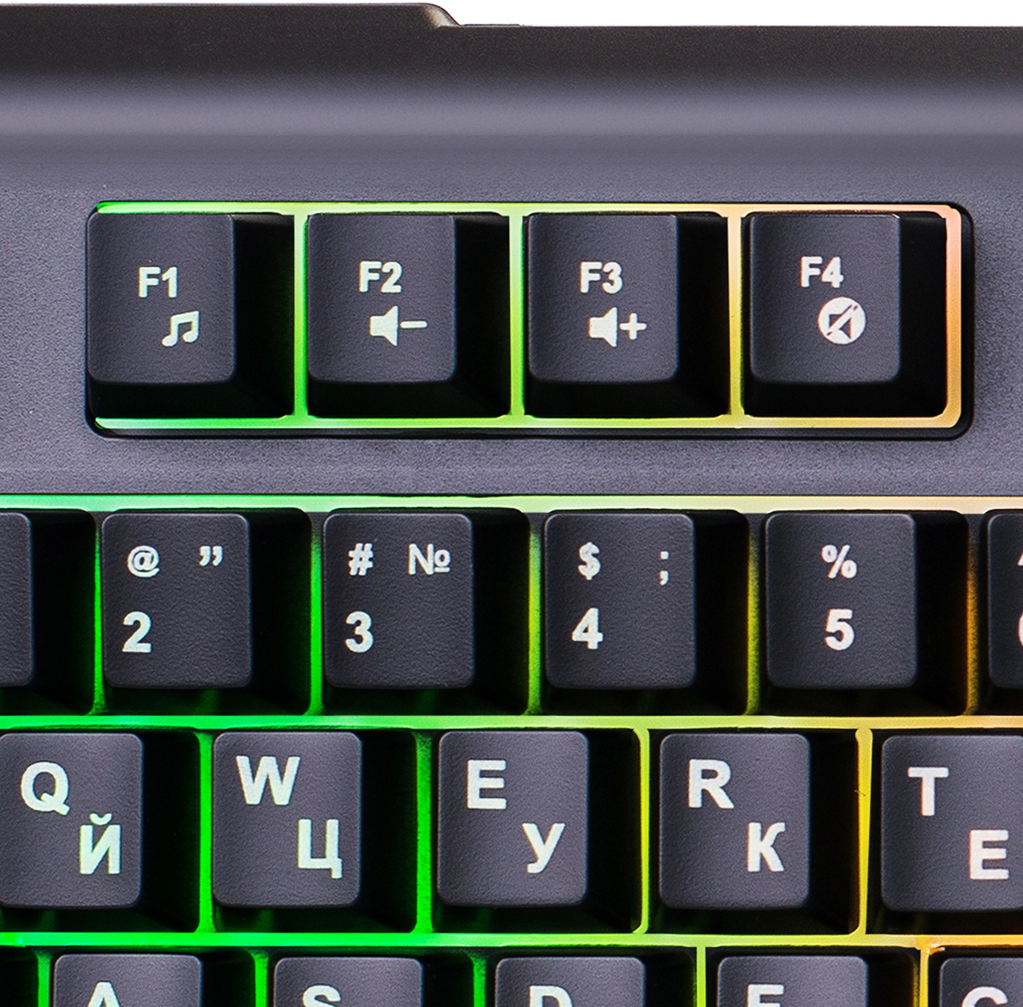 Клавиатура Оклик 717G BLACK DEATH черный/оранжевый USB Multimedia for gamer LED (476395)