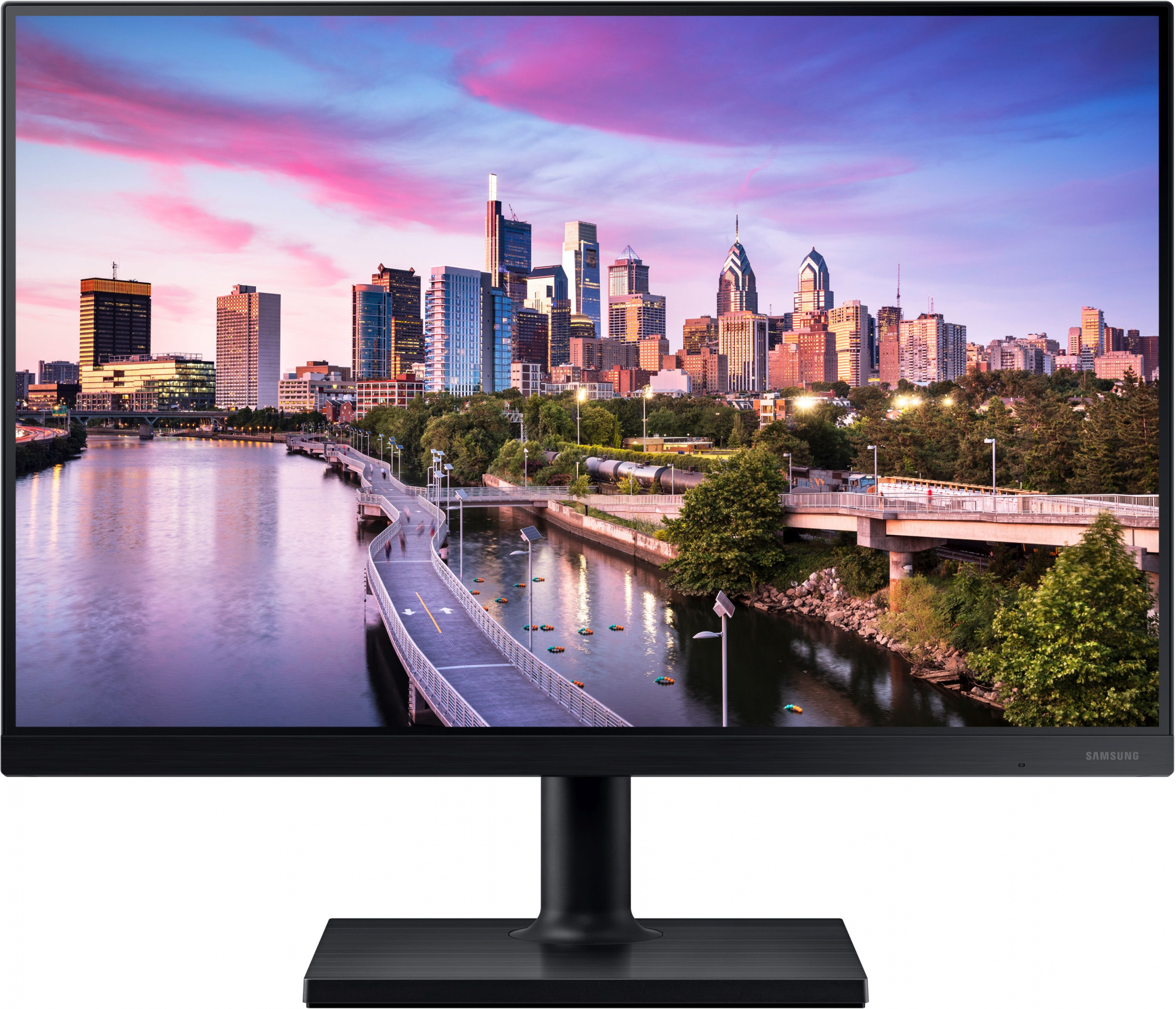 Монитор Samsung 24" F24T450GY черный IPS LED 16:10 DVI HDMI M/M матовая HAS Piv 250cd 178гр/178гр 1920x1200 75Hz DP FHD USB 5.5кг