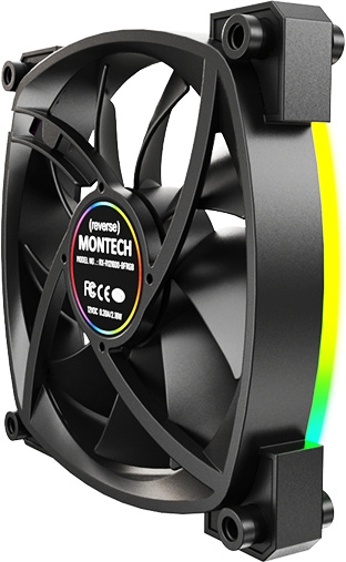 Вентилятор для корпуса Montech RX120 Reverse ARGB 120х120x25 черный 4-pin 27дБ (RX120 PWM BLACK) Ret