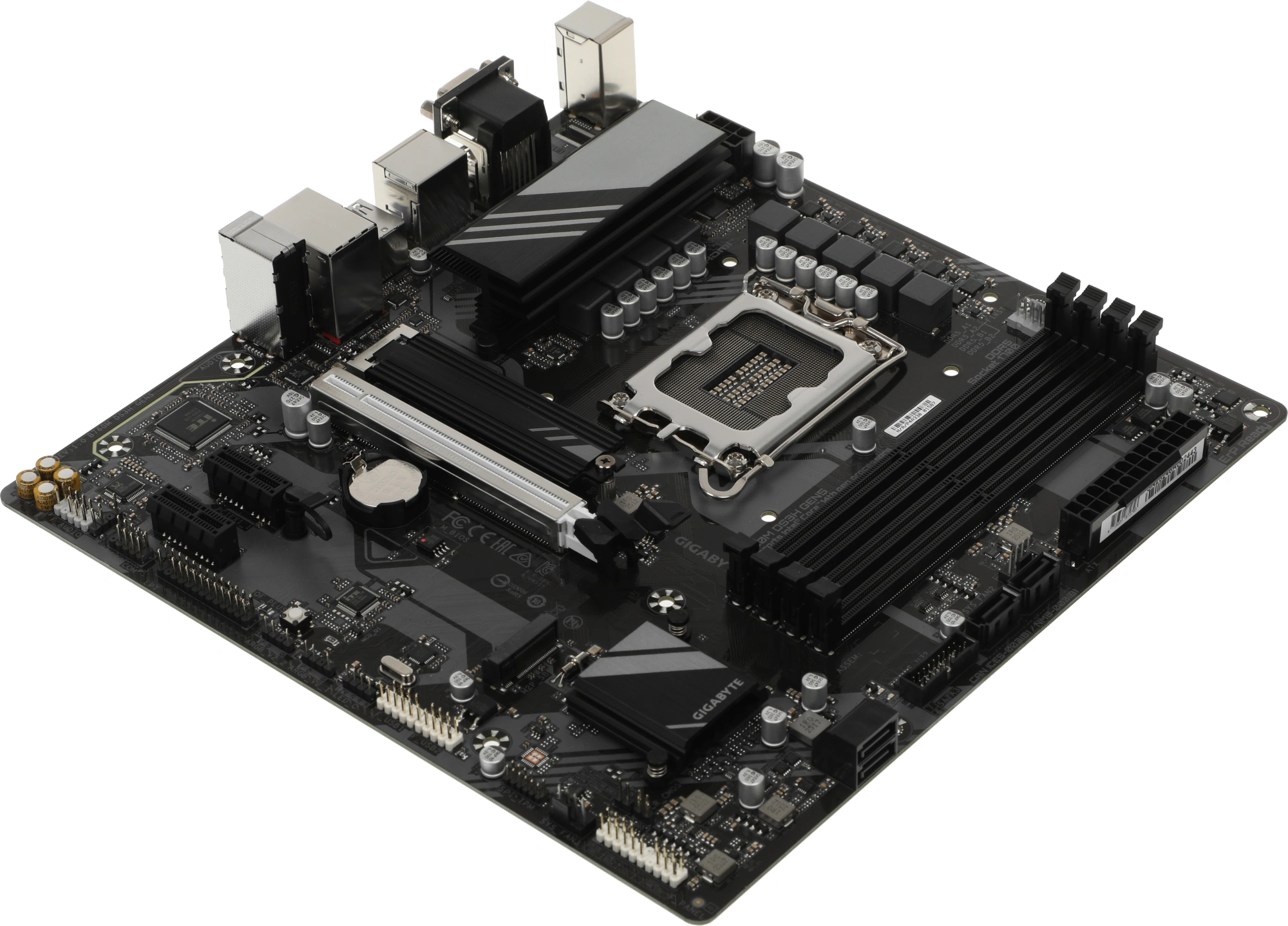 Материнская плата Gigabyte B760M DS3H GEN5 Soc-1700 Intel B760 4xDDR5 mATX AC`97 8ch(7.1) 2.5Gg RAID+VGA+HDMI+DP
