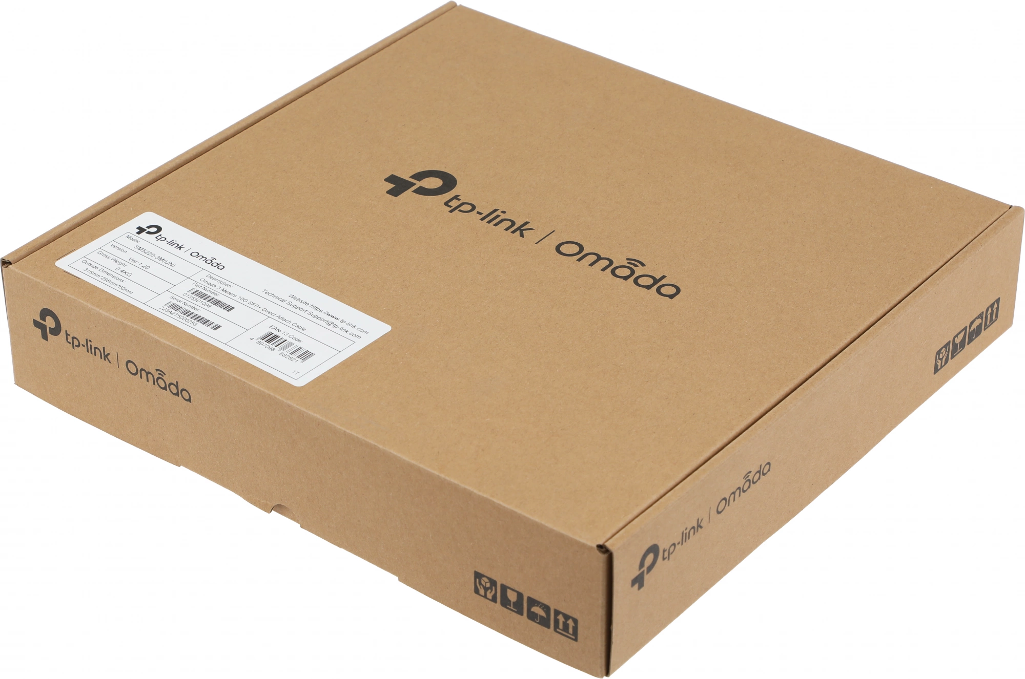Кабель TP-Link SM5220-3M 10Гбит/с stranded 3м черный SFP+-SFP+