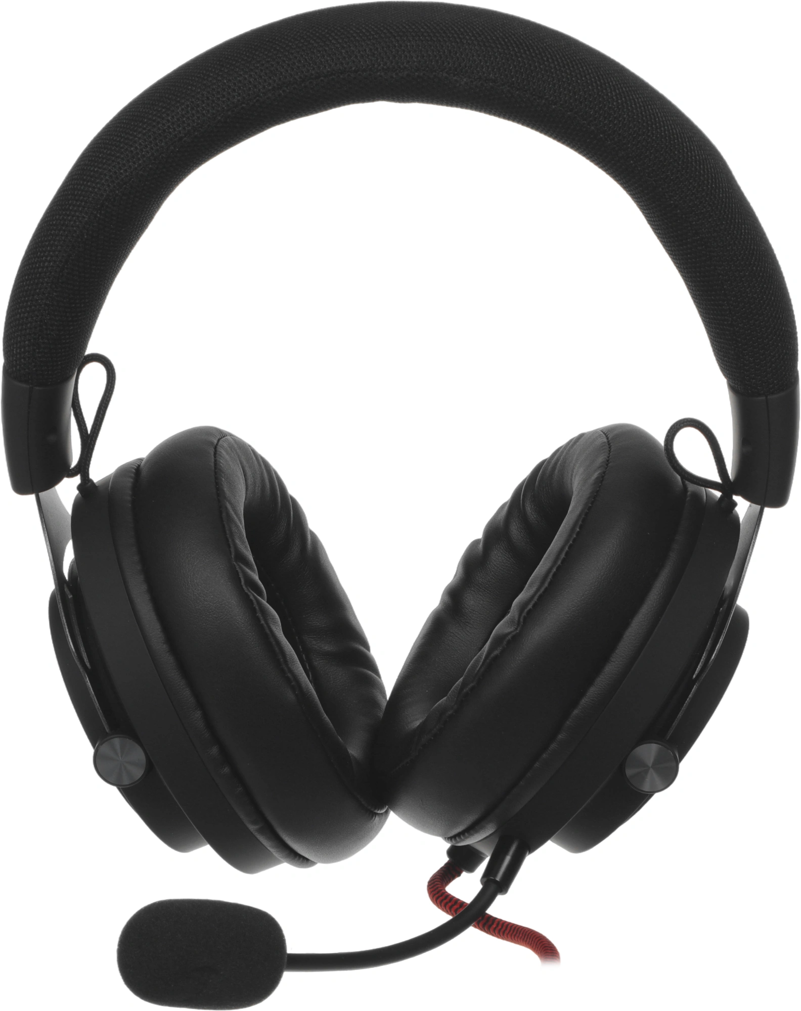 Наушники с микрофоном Defender Aspis Pro черный/красный 2м накладные оголовье (64221)
