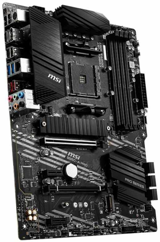 Материнская плата MSI B550-A PRO Soc-AM4 AMD B550 4xDDR4 ATX AC`97 8ch(7.1) GbLAN RAID+HDMI+DP