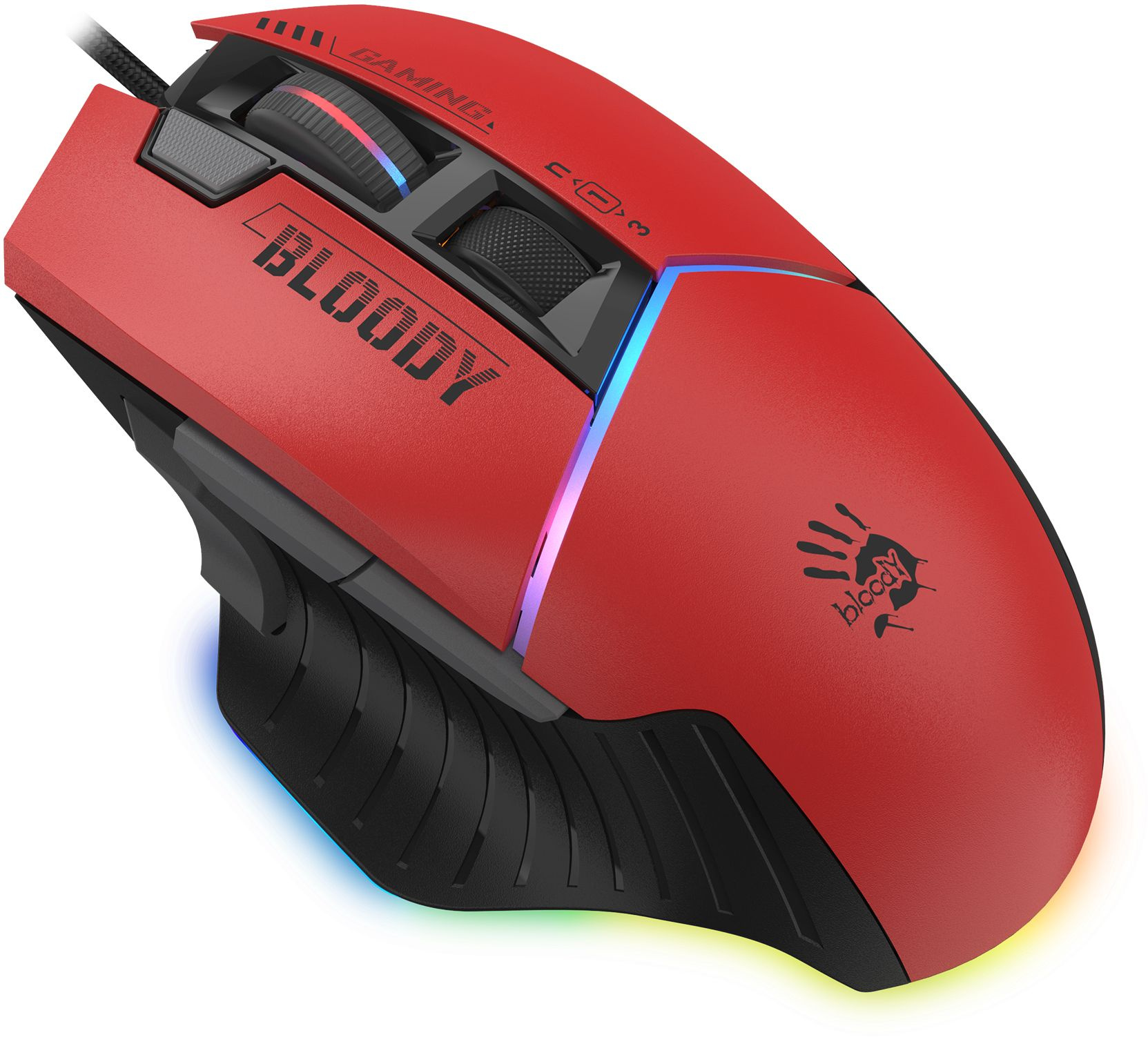 Мышь A4Tech Bloody W95 Max Sports красный/черный оптическая 12000dpi USB 10but (W95 MAX SPORTS RED)
