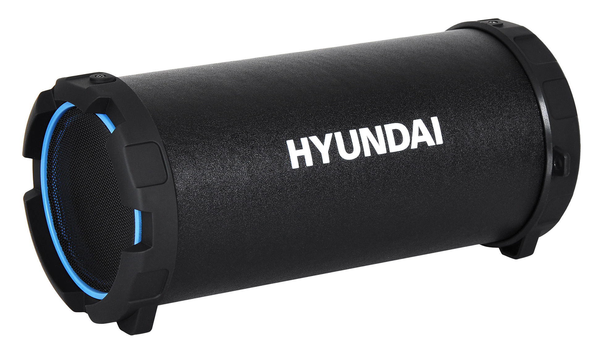 Колонка порт. Hyundai H-PAC220 черный/голубой 10W 1.0 BT/3.5Jack/USB