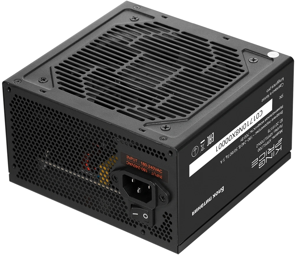 Блок питания KingPrice ATX 700W KPPSU700 (20+4pin) APFC 120mm fan 4xSATA RTL