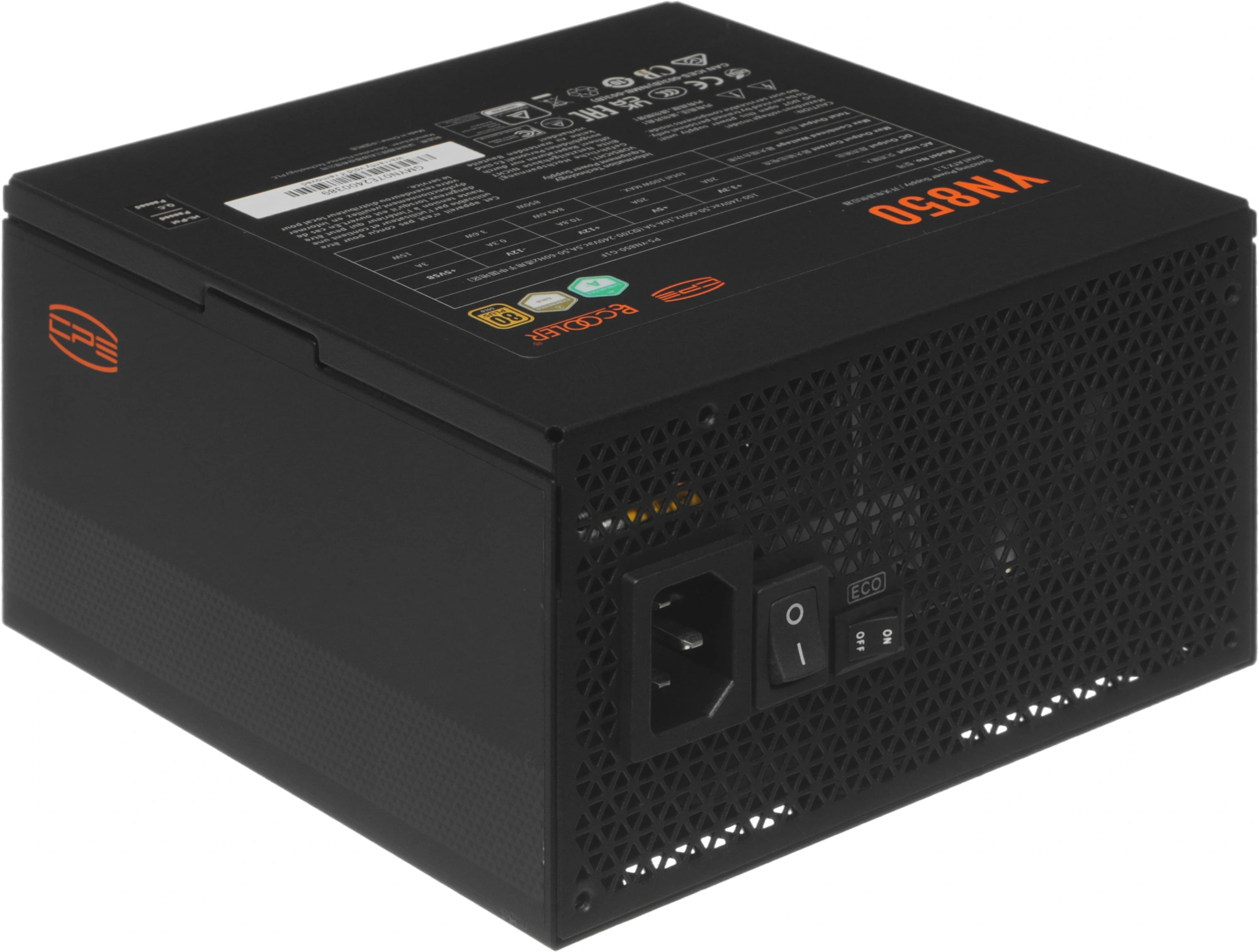 Блок питания PcCooler ATX 850W YN850 80+ gold (20+4pin) APFC 135mm fan 9xSATA Cab Manag RTL