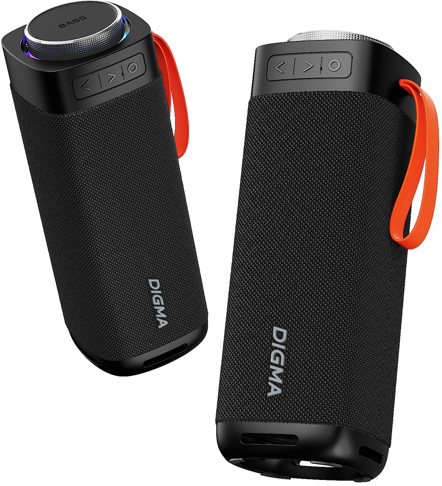 Колонка порт. Digma D-PS1522 черный 60W 2.0 BT 10м 3000mAh (PS1522B)