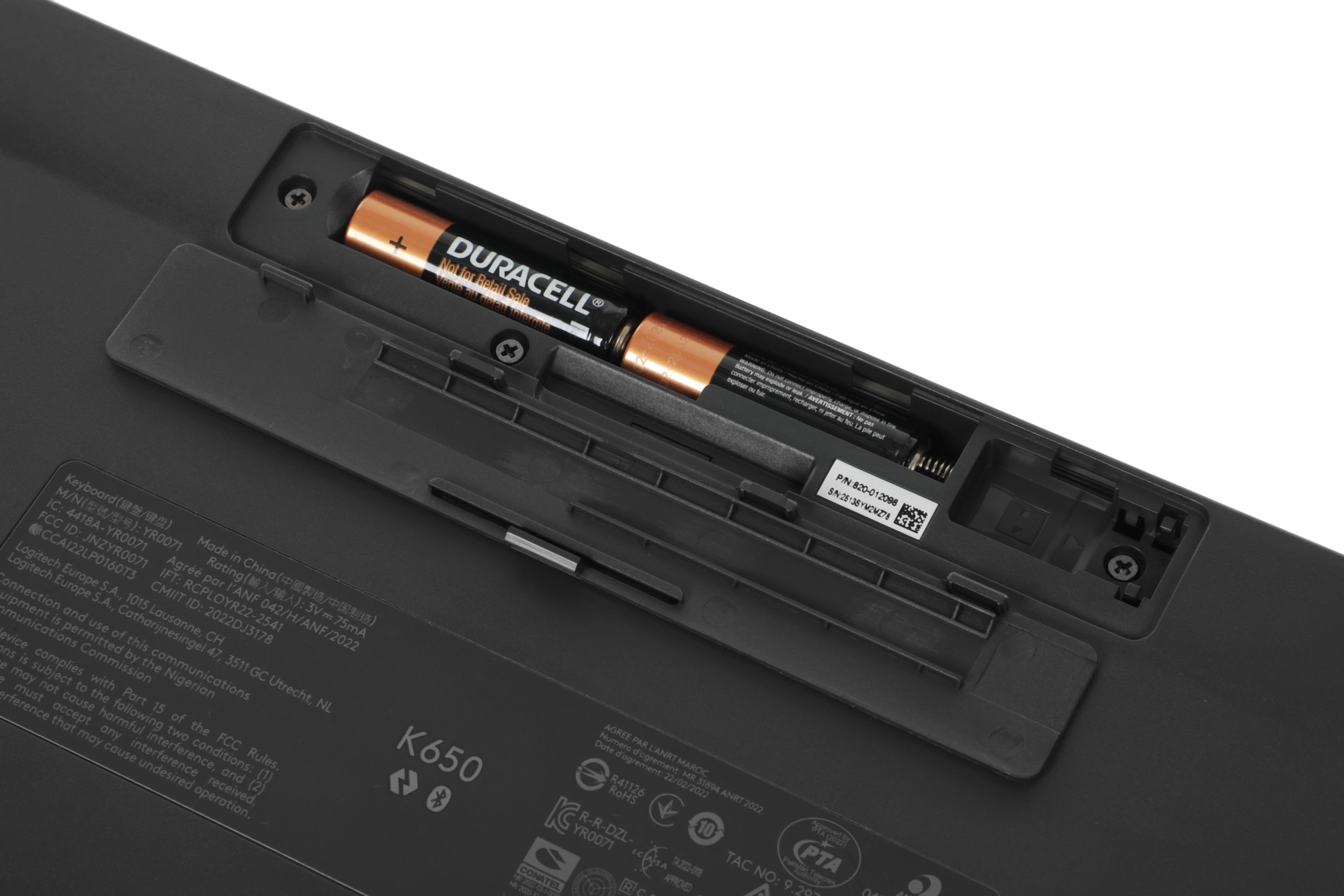 Клавиатура Logitech K650 черный USB беспроводная BT/Radio Multimedia (подставка для запястий) (920-010954)