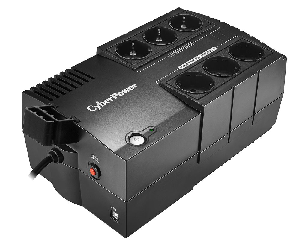BS850E - Источник бесперебойного питания линейно-интерактивный CyberPower BS850E 850ВА/480Вт USB (4+4 EURO)