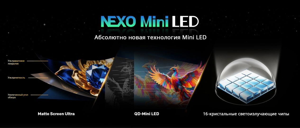 Телевизор LED Skyworth 75" 75X67H NEXO Mini-LED черный/серый 4K Ultra HD 120Hz MEMC DVB-T DVB-T2 DVB-C DVB-S DVB-S2 USB WiFi Smart TV