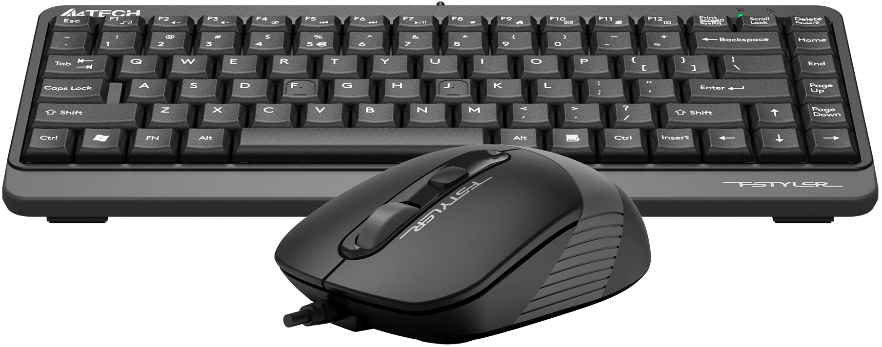 Клавиатура + мышь A4Tech Fstyler F1110 клав:черный/серый мышь:черный/серый USB Multimedia (F1110 GREY)