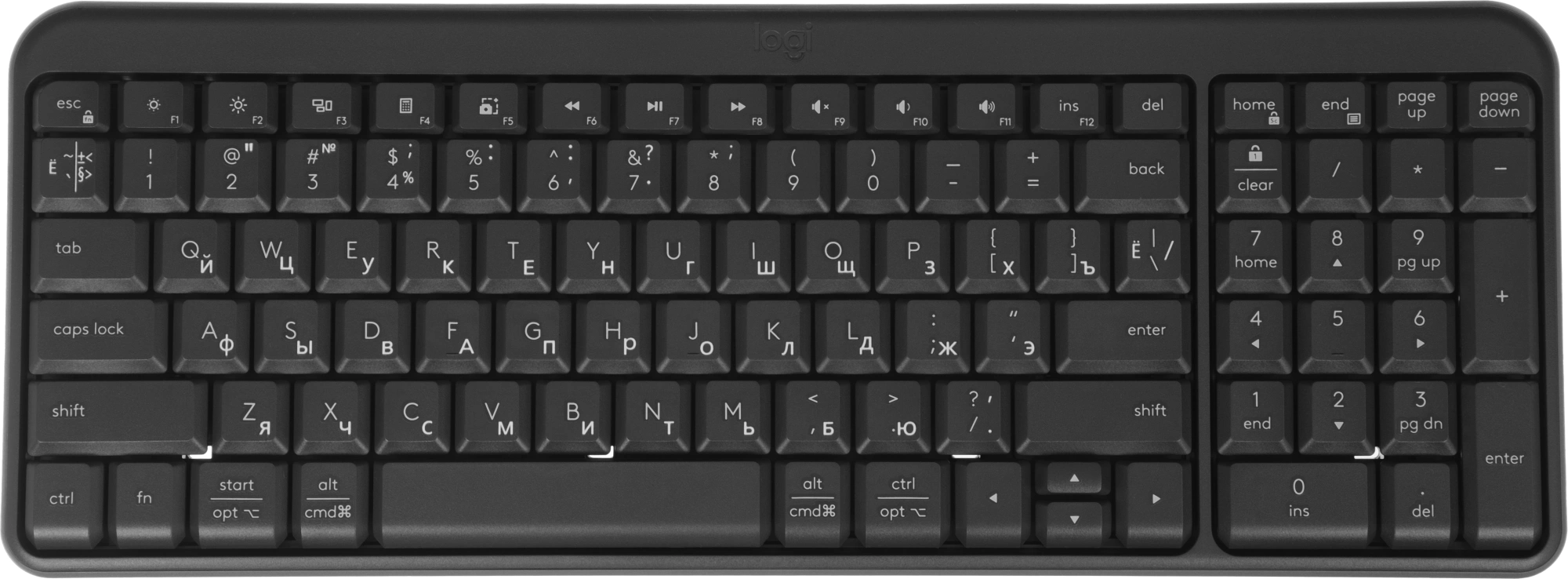 Клавиатура Logitech K251 черный беспроводная BT slim (920-013363)