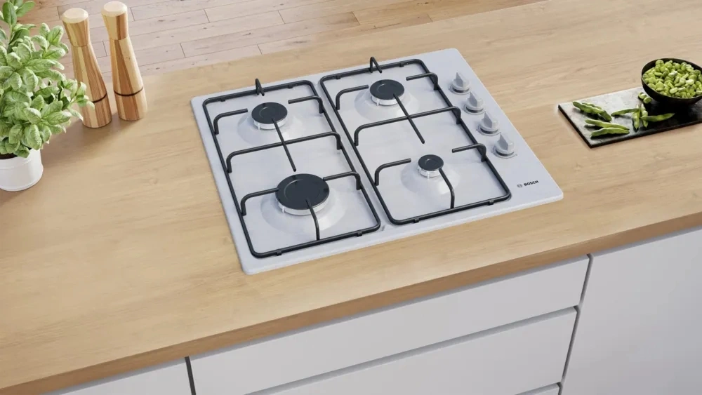 Газовая варочная поверхность Bosch PBP6C5K80O нержавеющая сталь
