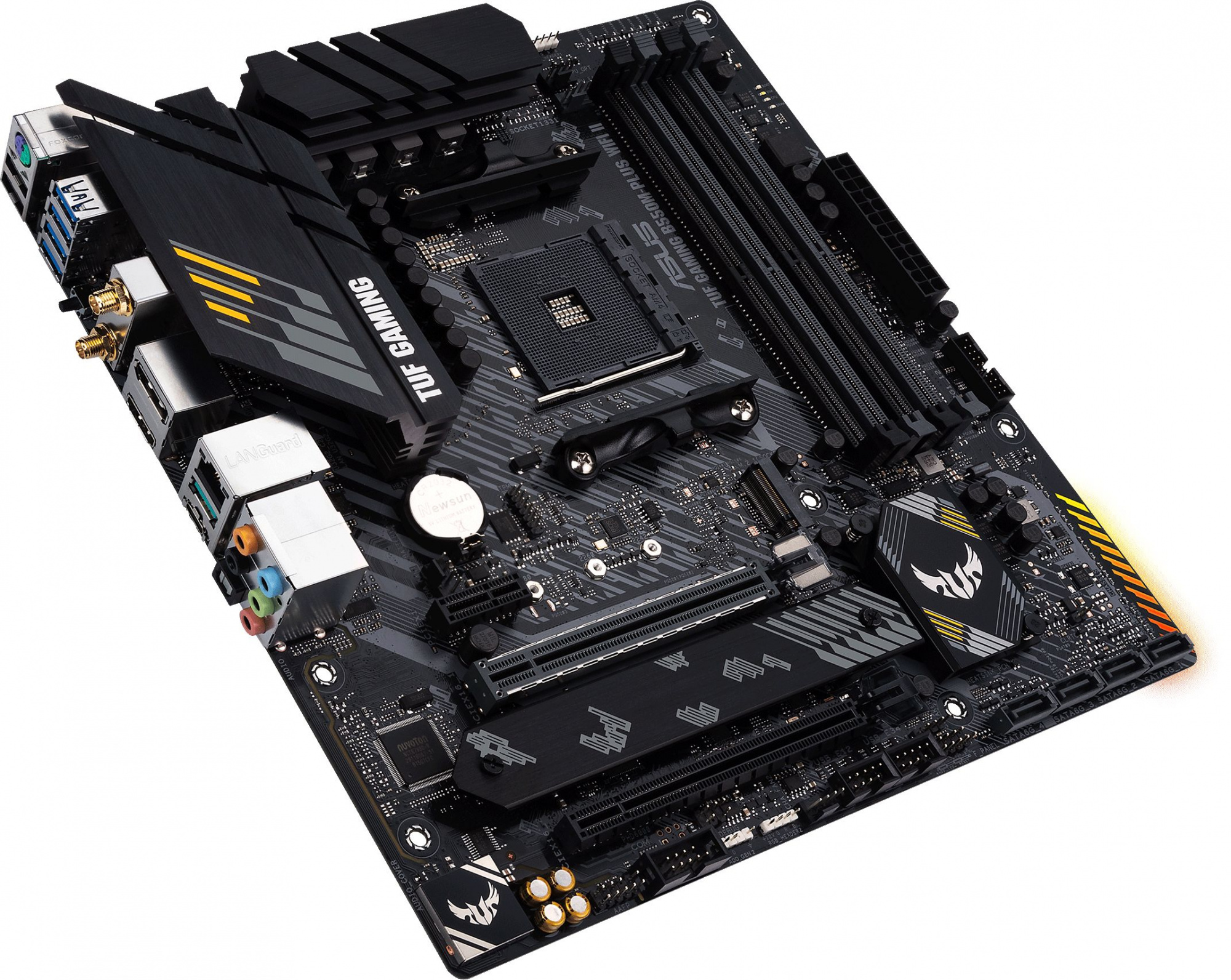 Материнская плата Asus TUF GAMING B550M-PLUS WIFI II Soc-AM4 AMD B550 4xDDR4 mATX AC`97 8ch(7.1) 2.5Gg RAID+HDMI+DP
