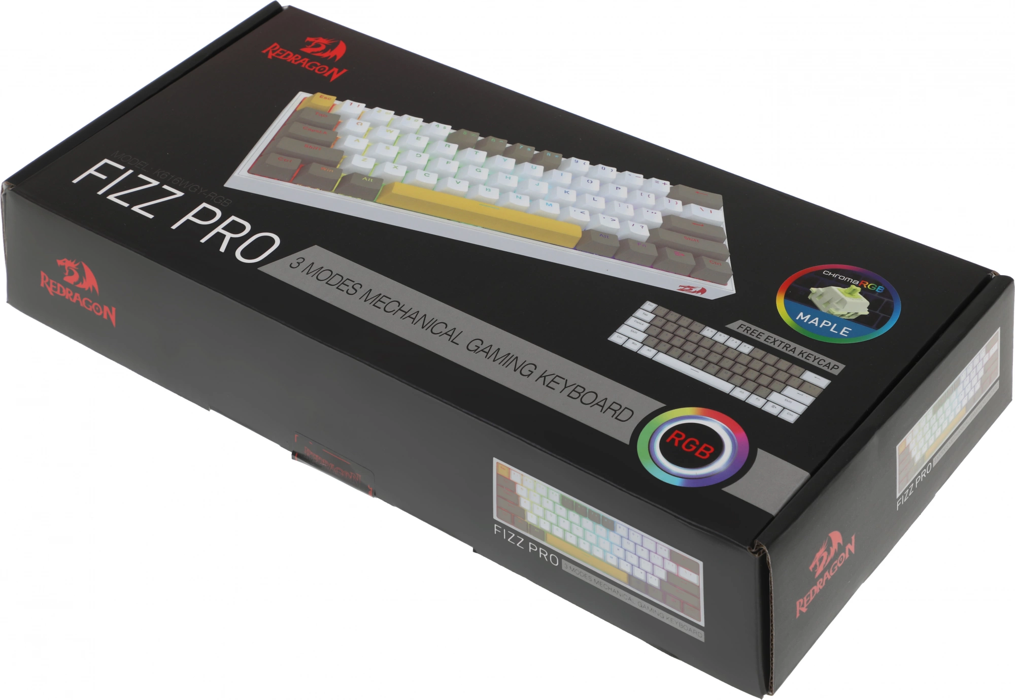 Клавиатура Redragon Fizz Pro механическая белый USB беспроводная BT/Radio for gamer для ноутбука LED (72598) кабель 1.8м