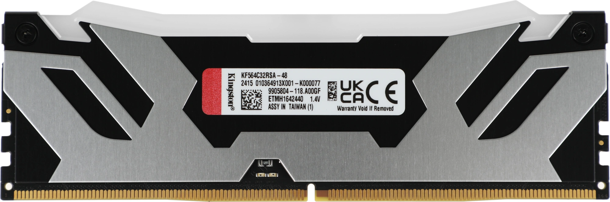 Память DDR5 48GB 6400MHz Kingston KF564C32RSA-48 Fury Renegade XMP RGB RTL Gaming PC5-51200 CL32 DIMM 288-pin 1.4В dual rank с радиатором Ret