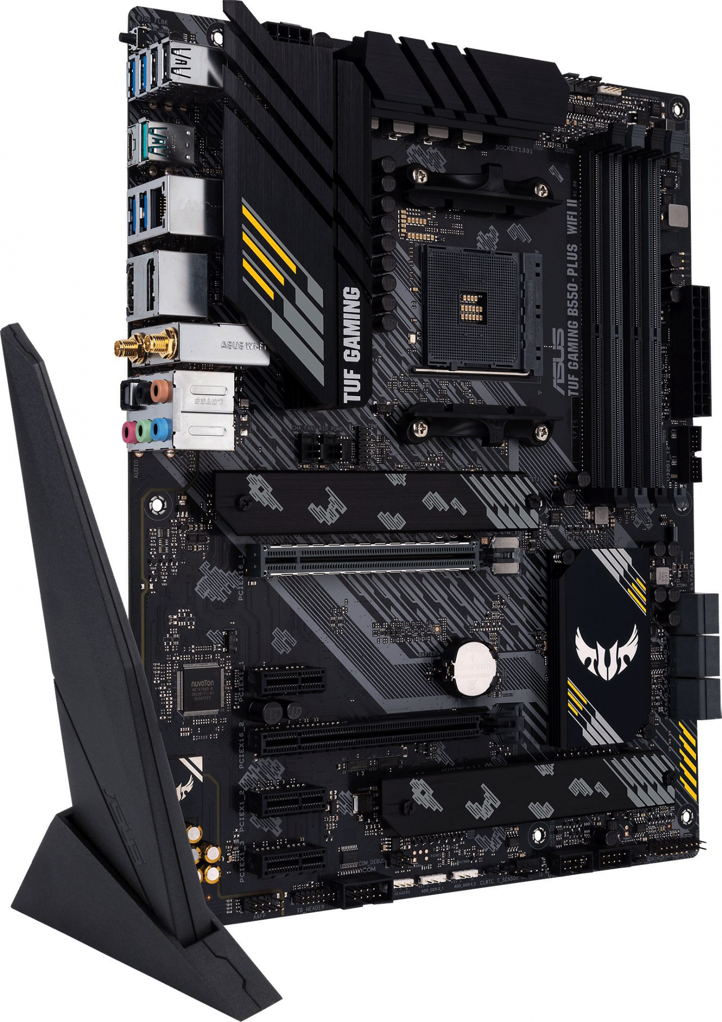 Материнская плата Asus TUF GAMING B550-PLUS WIFI II Soc-AM4 AMD B550 4xDDR4 ATX AC`97 8ch(7.1) 2.5Gg RAID+HDMI+DP