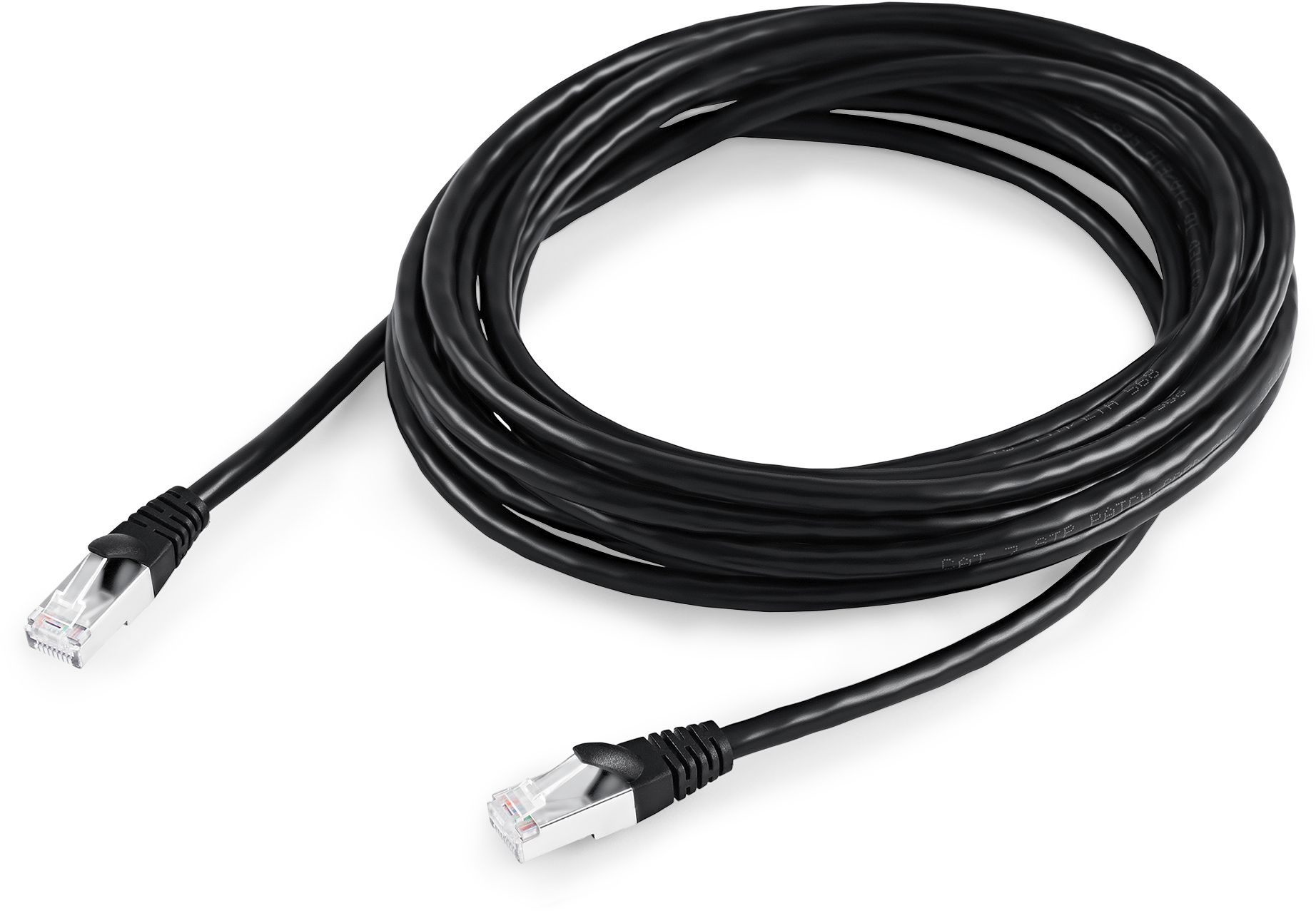 Патч-корд Buro BU-7-5M STP 4 пары cat.7 CCA molded 5м черный RJ-45 (m)-RJ-45 (m)
