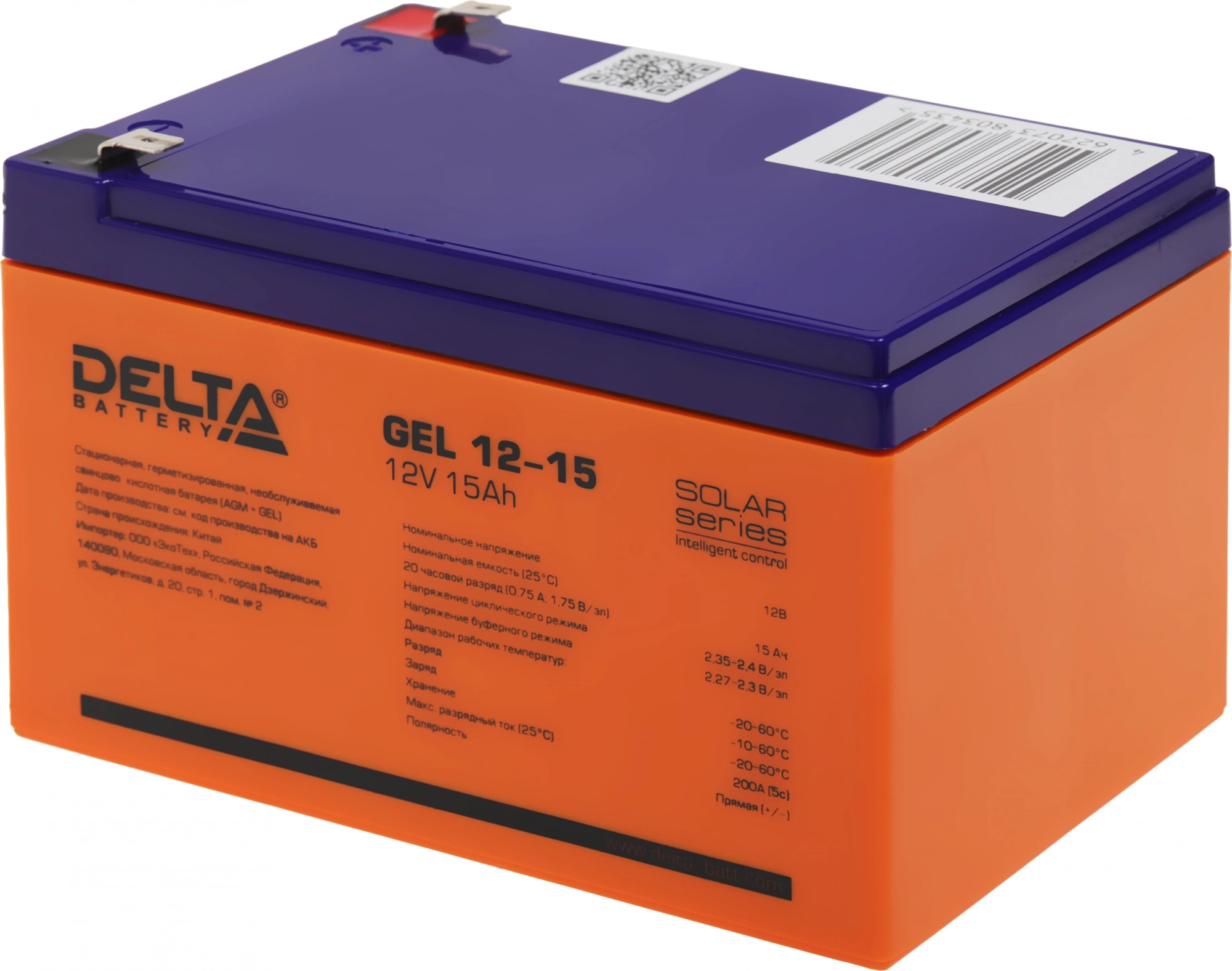 Батарея для ИБП Delta GEL 12-15 12В 15Ач