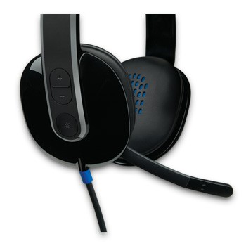 Наушники с микрофоном Logitech H540 черный 1.8м накладные USB оголовье (981-000480)