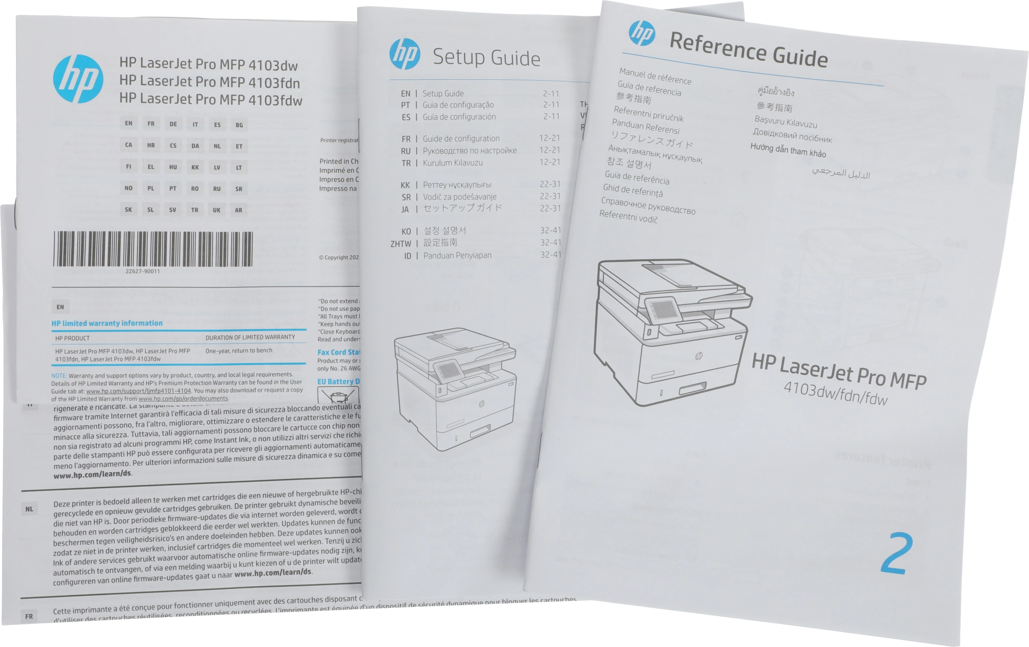 МФУ лазерный HP LaserJet Pro 4103fdw (2Z629A) A4 Duplex Net WiFi белый