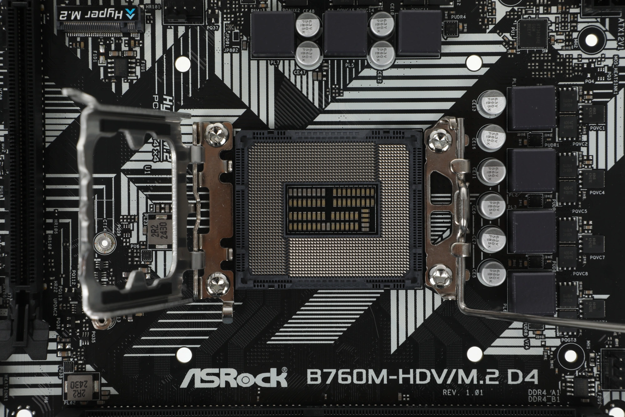 Материнская плата Asrock B760M-HDV/M.2 D4 Soc-1700 Intel B760 2xDDR4 mATX AC`97 8ch(7.1) GbLAN RAID+VGA+HDMI+DP