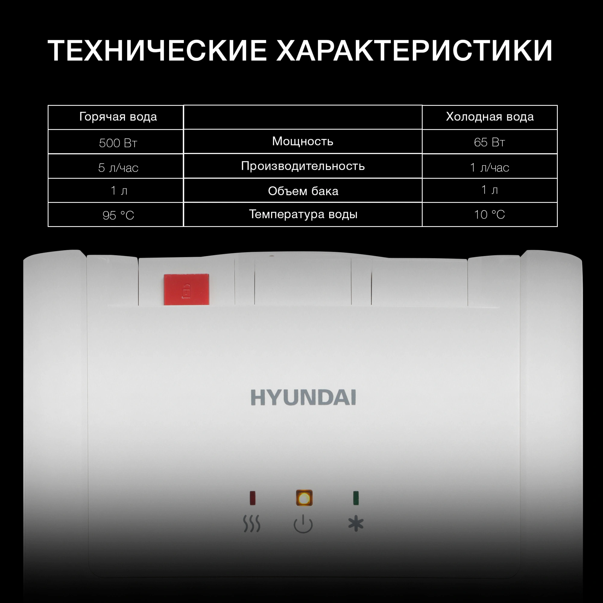 Кулер Hyundai H-WD3406E напольный электронный белый