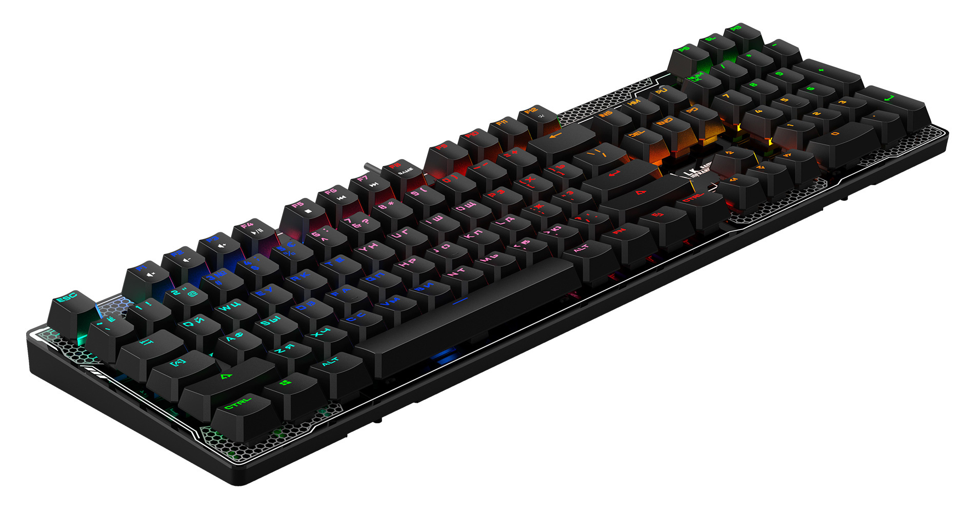 Клавиатура A4Tech B810R Battlefield механическая черный USB for gamer LED (B810R (BATTLEFIELD)) кабель 1.8м