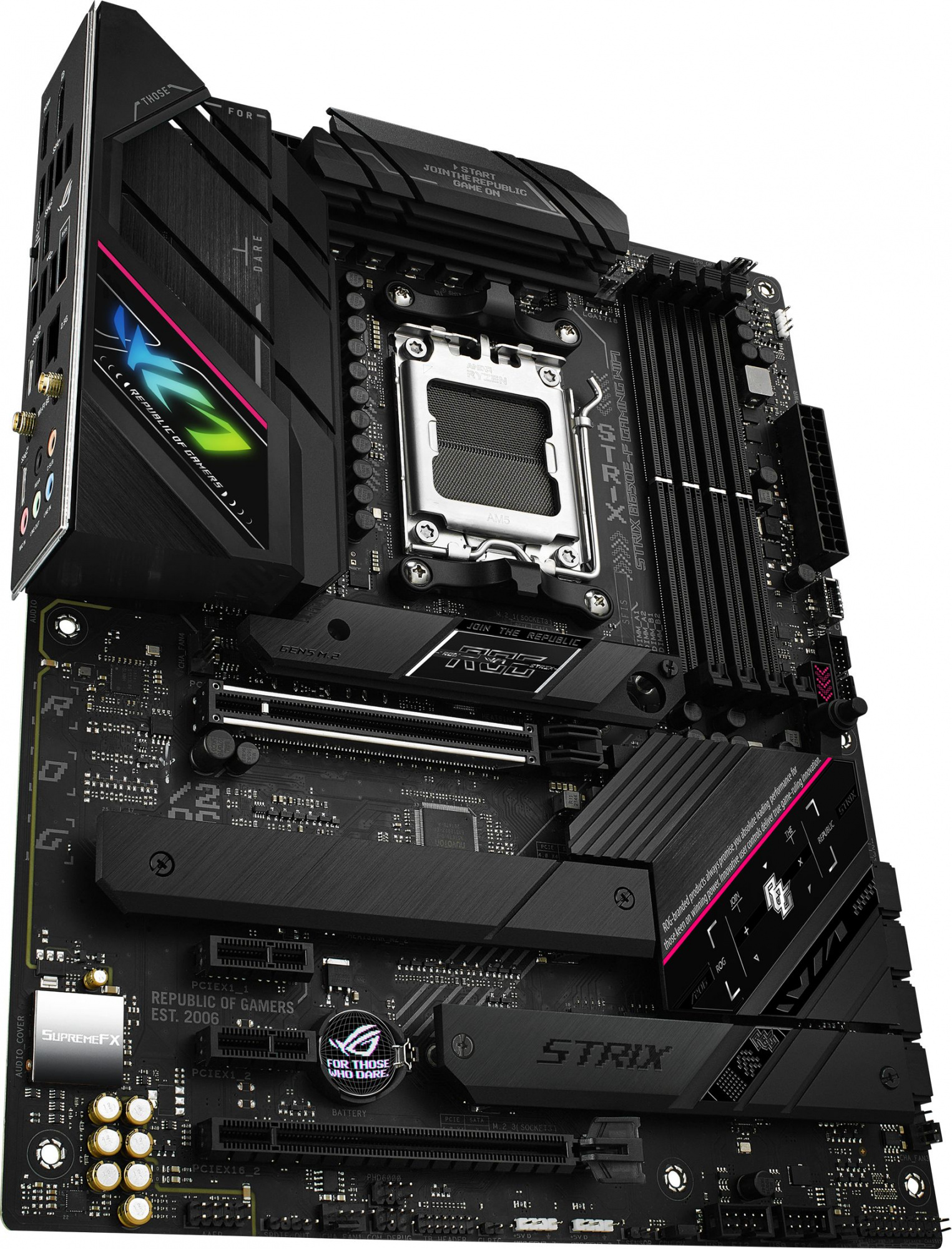 Материнская плата Asus ROG STRIX B650E-F GAMING WIFI Socket AM5 AMD B650 4xDDR5 ATX AC`97 8ch(7.1) 2.5Gg RAID+HDMI+DP
