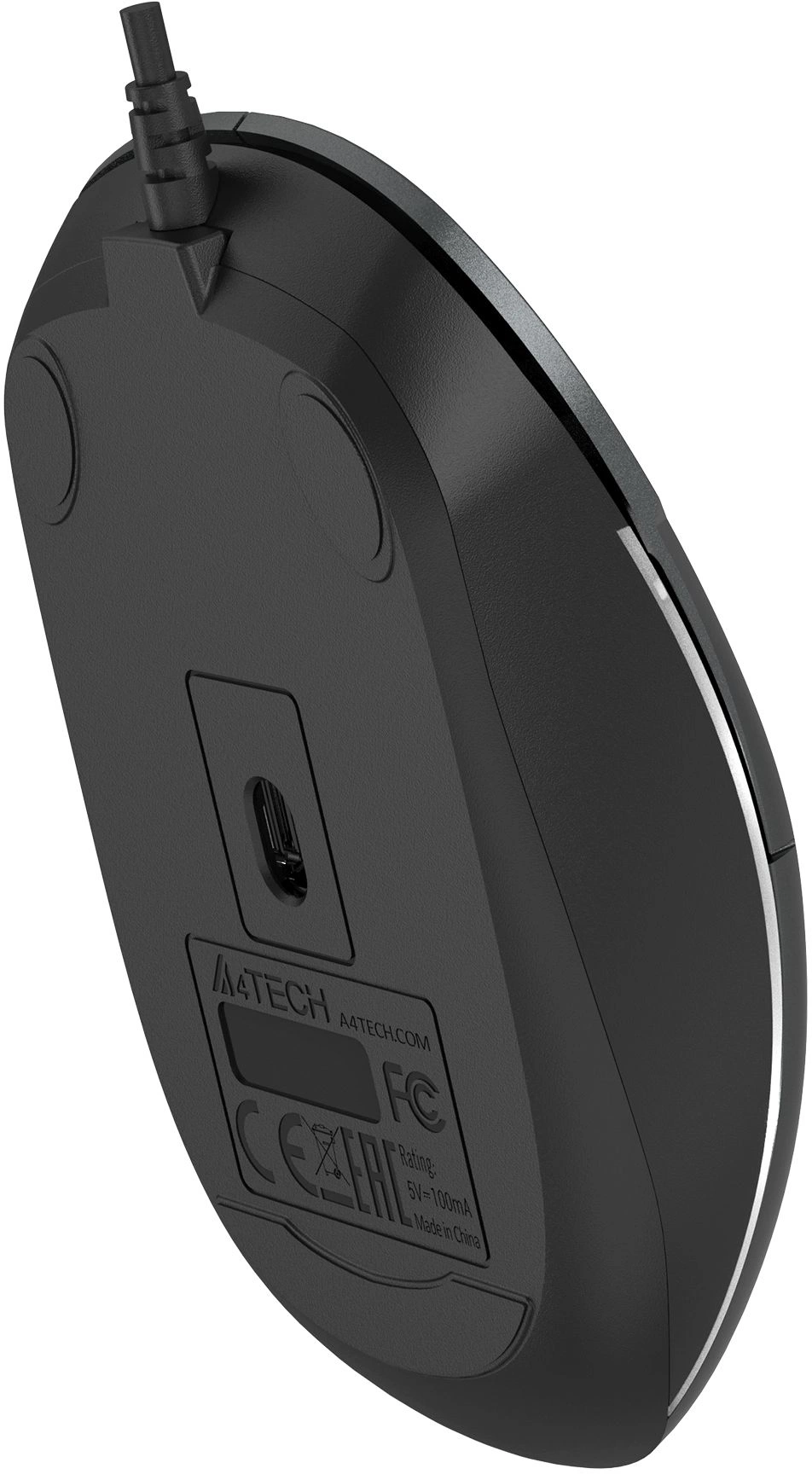 Мышь A4Tech Fstyler FM26 серый/черный оптическая 1600dpi USB для ноутбука 4but (FM26 USB (SMOKY GREY))