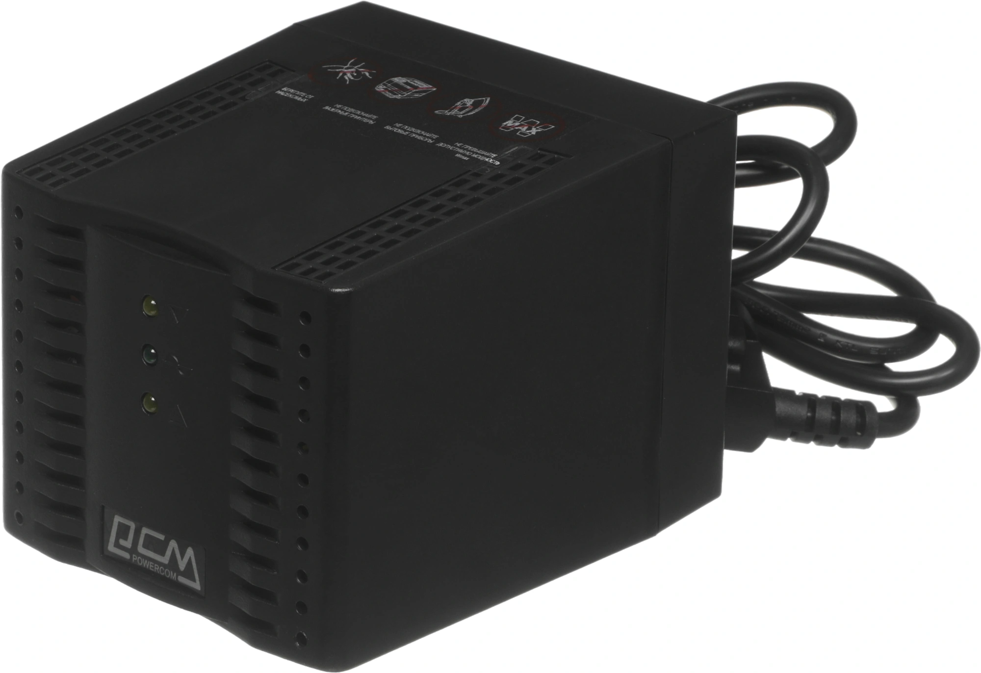 Стабилизатор напряжения Powercom TCA-1200 600Вт 1200ВА черный