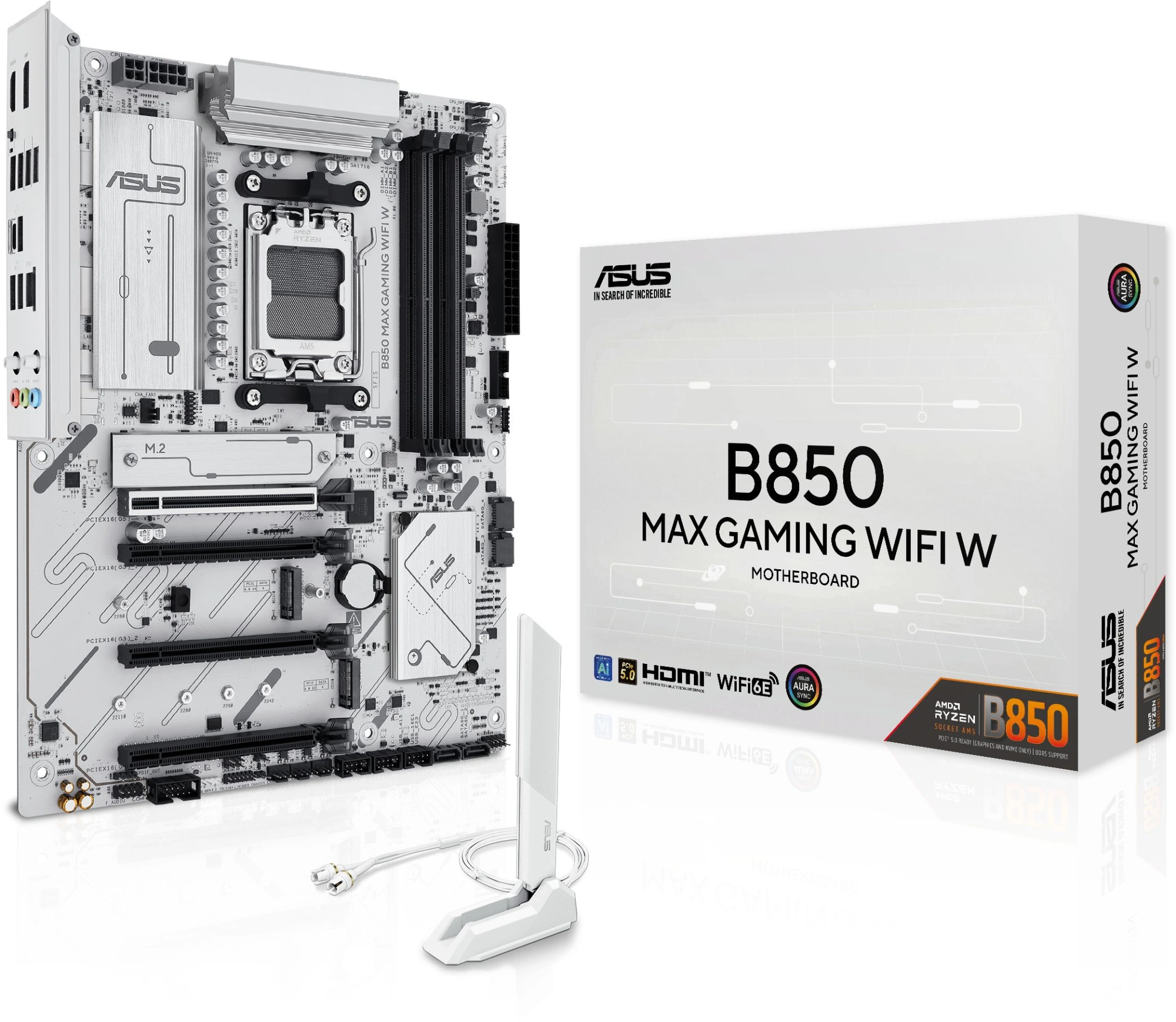 Материнская плата Asus B850 MAX GAMING WIFI W Socket AM5 AMD B850 4xDDR5 ATX AC`97 8ch(7.1) 2.5Gg RAID+HDMI+DP