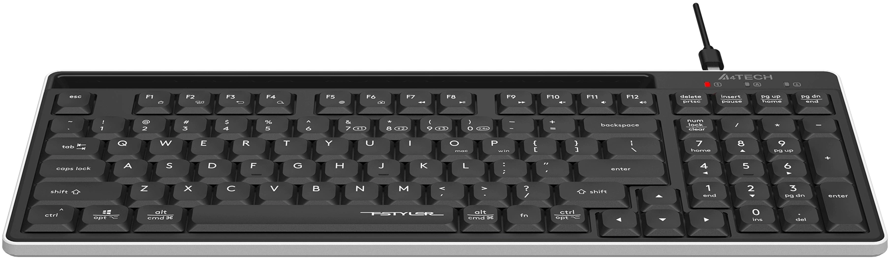 Клавиатура A4Tech FBX70C черный USB беспроводная BT/Radio slim