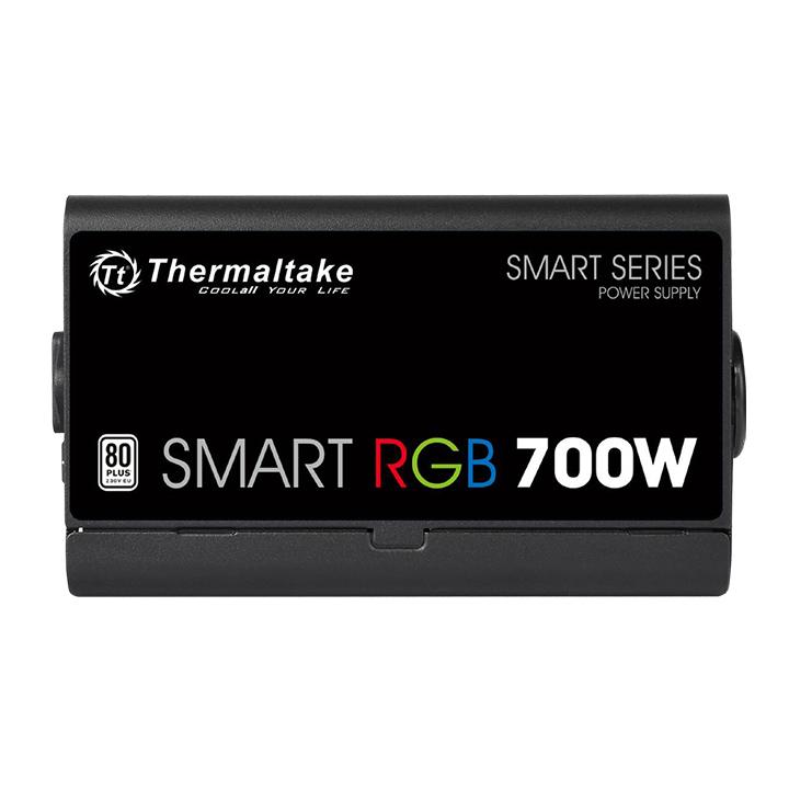 Блок питания Thermaltake ATX 700W Smart RGB 700 80+ white (20+4pin) APFC 120mm fan color LED 6xSATA RTL