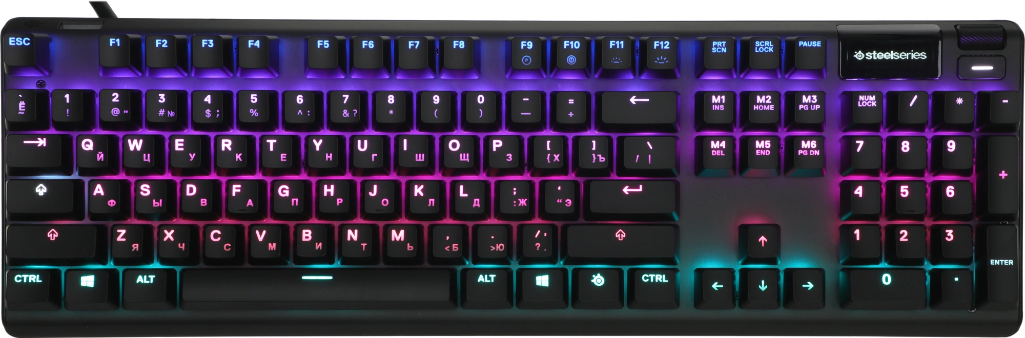Клавиатура Steelseries Apex Pro механическая черный USB for gamer LED (подставка для запястий) (64626)