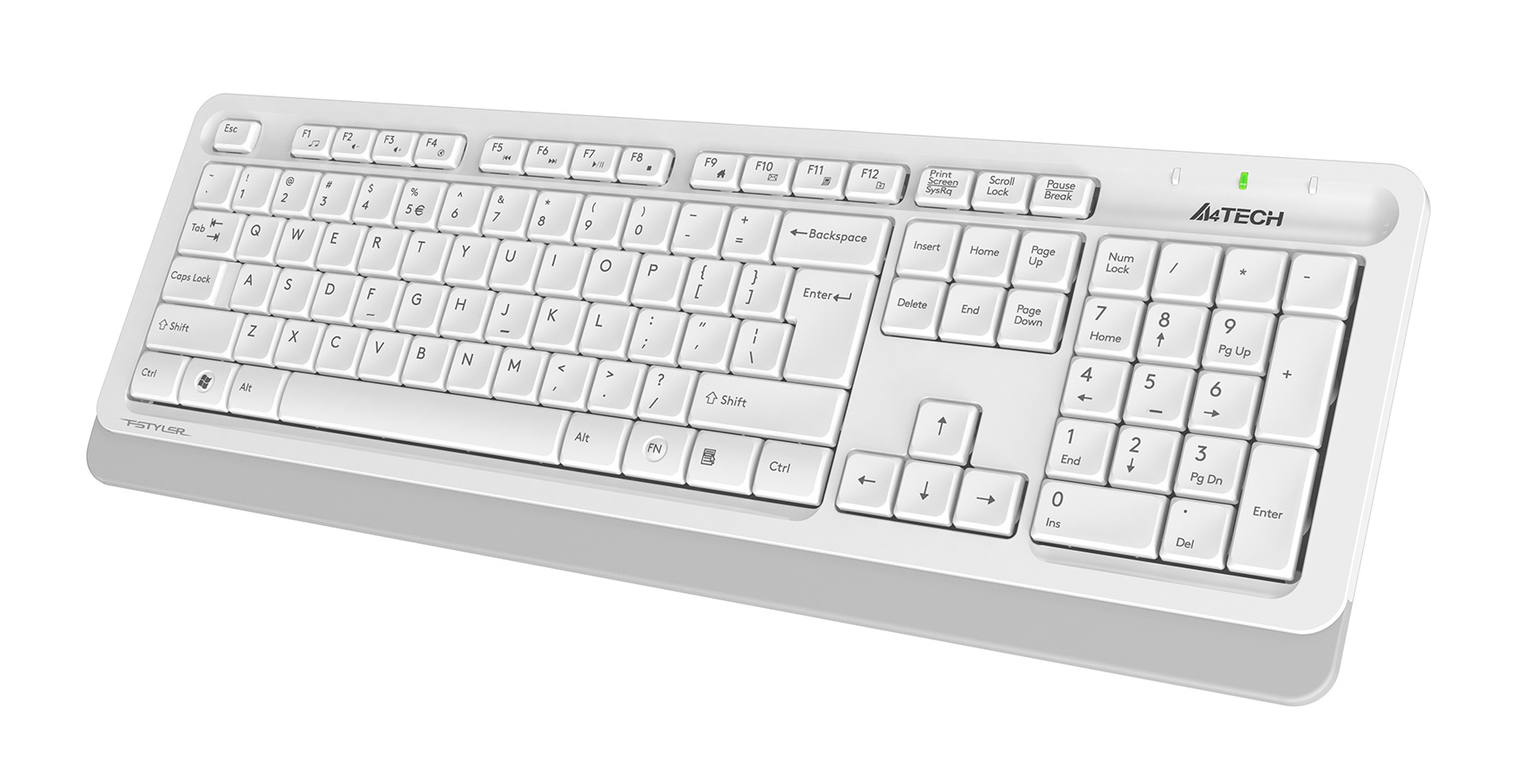Клавиатура + мышь A4Tech Fstyler FG1010S клав:белый/серый мышь:белый/серый USB беспроводная Multimedia (FG1010S WHITE)