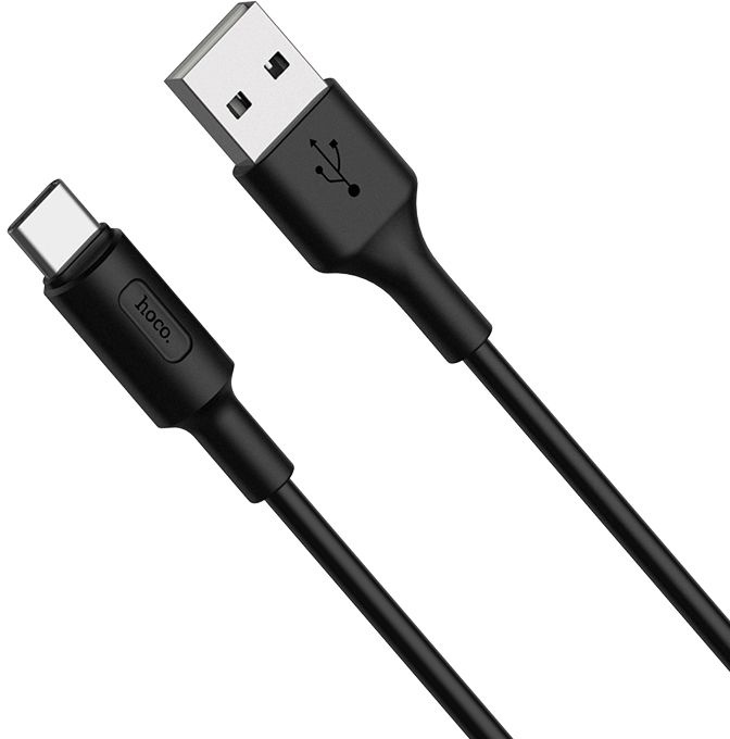 Кабель Hoco X25 Soarer X25 USB (m)-USB Type-C (m) 1м черный коробка